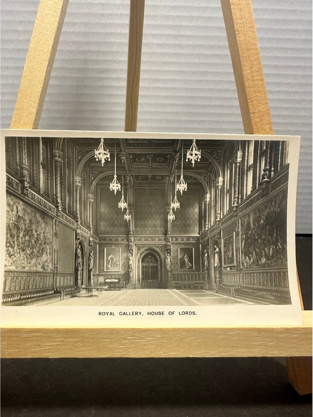 Antique Royal Gallery House of Lords London England RPPC Postcard